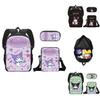 Kuromi Student Backpack Set With Pen Case And Shoulder Bag