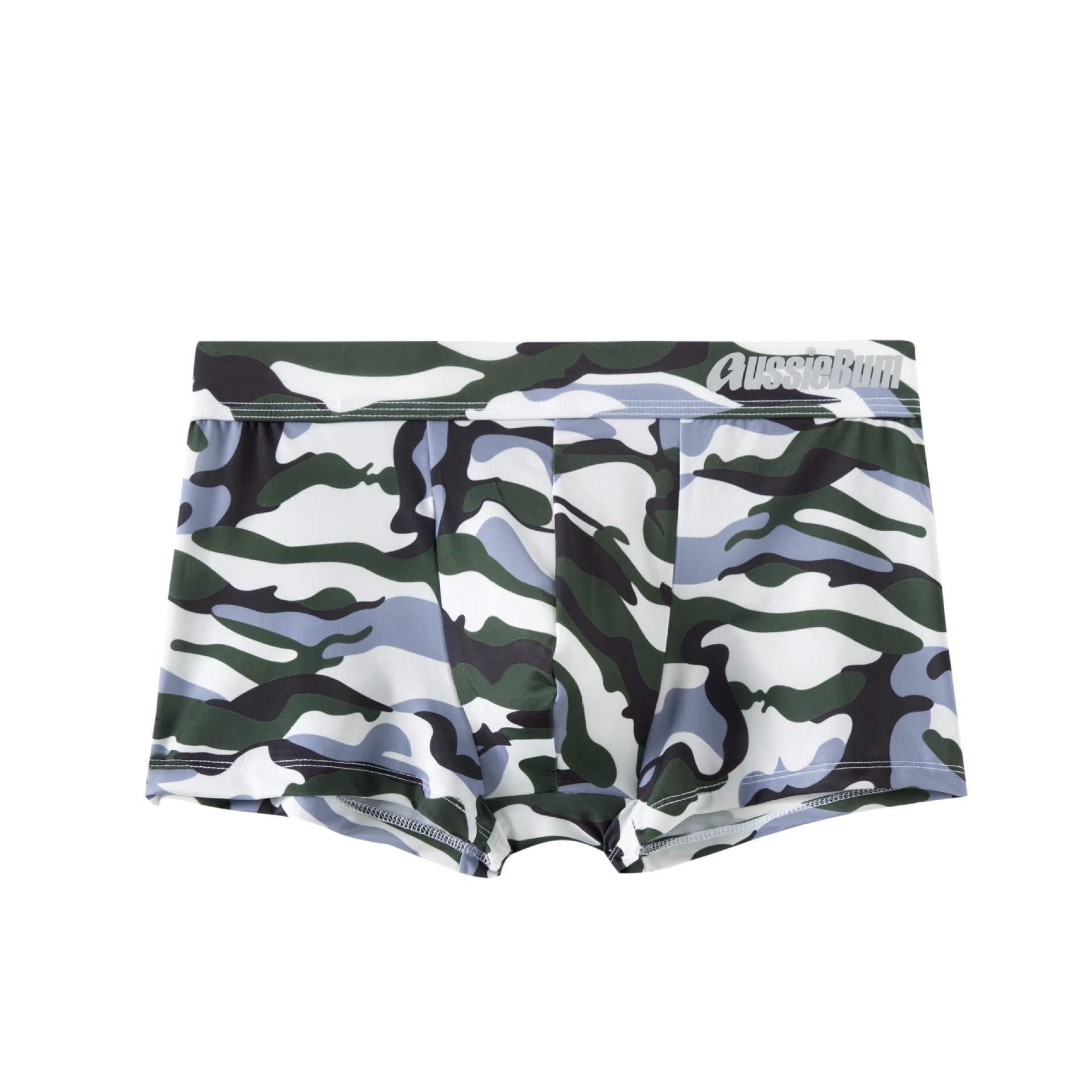 AussieBum Men s Camouflage Ice Silk Low-Waist Boxer Briefs XL
