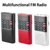 Mini Portable Pocket FM Radio Handheld MP3 Walkman with Recorder Rechargeable 500mAh Battery for Hiking Walking Camping