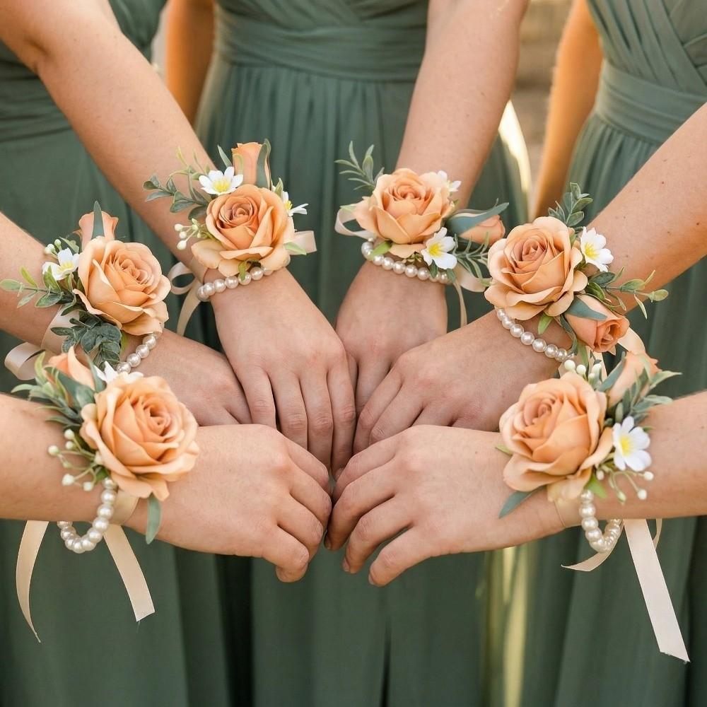 Eleganckie Sztuczne Boutonniere Kwiaty Jedwabne Kwiaty Kwiat na Piersi Pana Broszka z Róży Studniówka