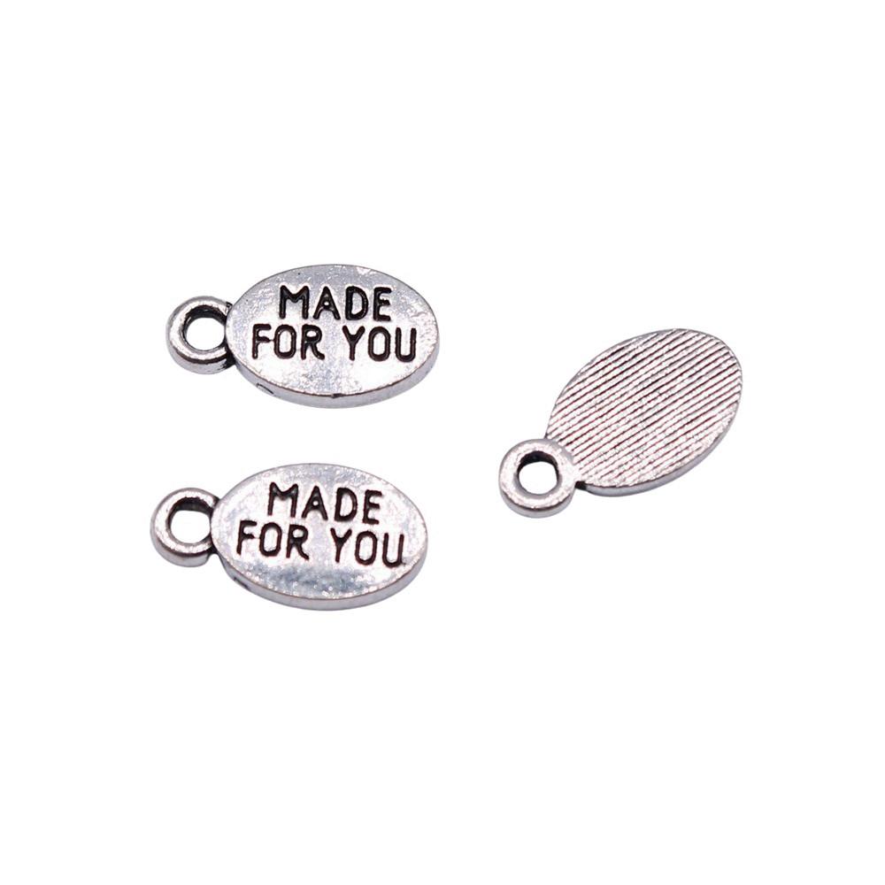 Charms Rectangle Tags Badges Friendship Pendants Minimalist Jewelry Components QC104