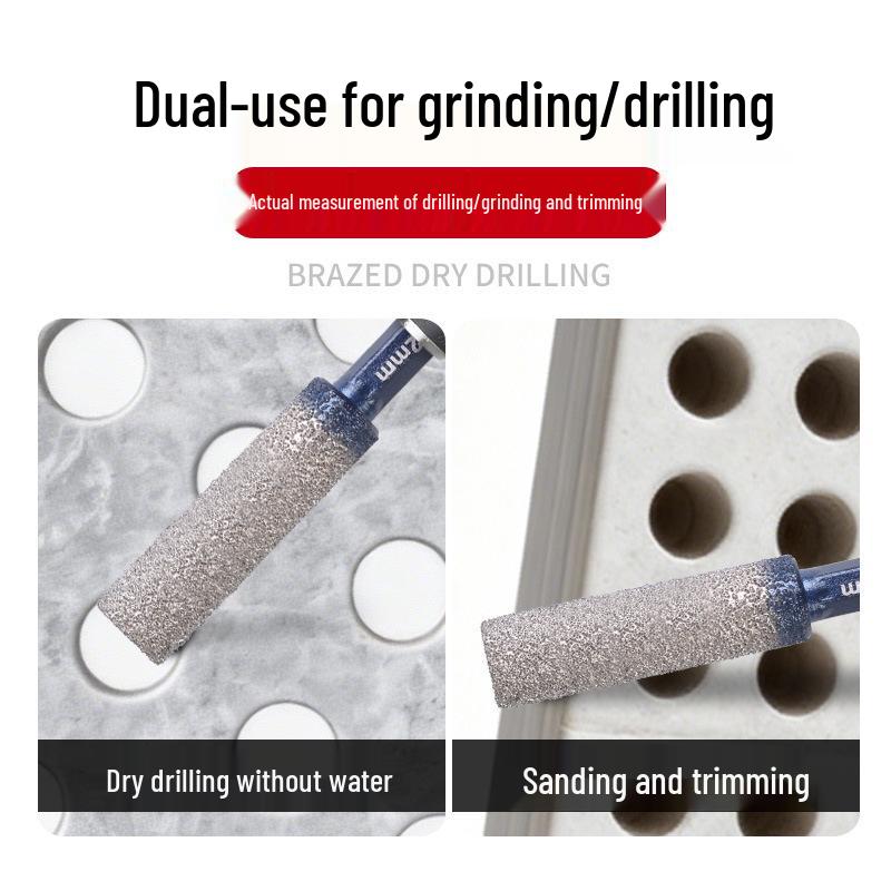Brazed Diamond Dry Drill Bit for Ceramic, Tile, Glass & Marble