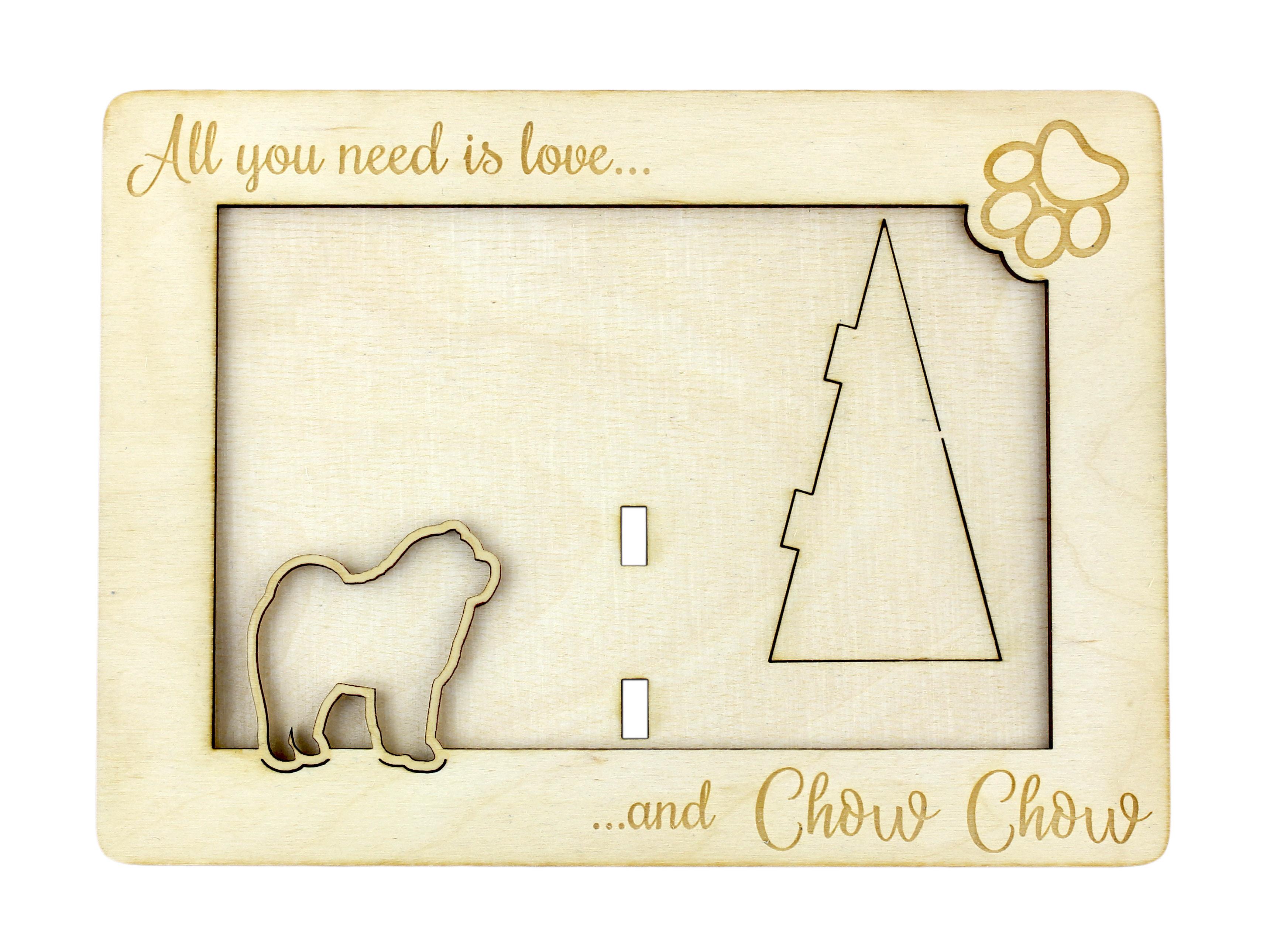 

Chow Chow - Photo frame, engraved wooden frame, a lovely gadget for the dog lover by Art-Dog