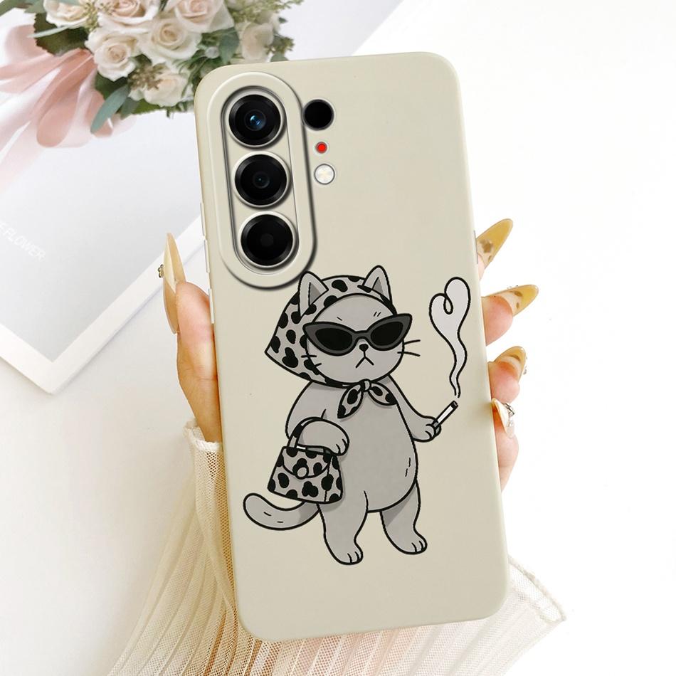 Für Tecno Camon 50 Pro 4G CN5c Niedliche Katze Blume Cartoon Handyhülle Für Tecno Camon 50Pro 4G Weiche Silikonhüllen Stoßfänger