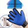 Zweiseitige Katzenhaarentferner-Handschuhe und Pflegebürste