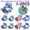 1-2PCS PVC Inflatable Pool Float Chair with Arm Backrest Pool Lounge Float Leakproof Water Water Hammock for Summer Water Fun