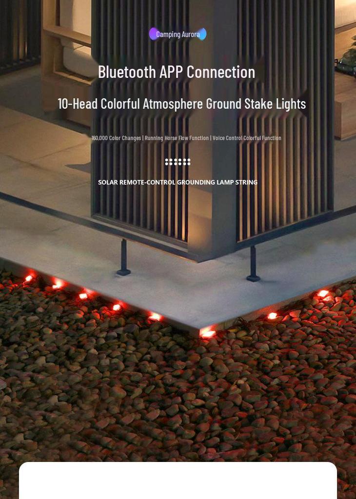 Waterproof Solar LED Bluetooth String Lights for Outdoor Yard Decoration