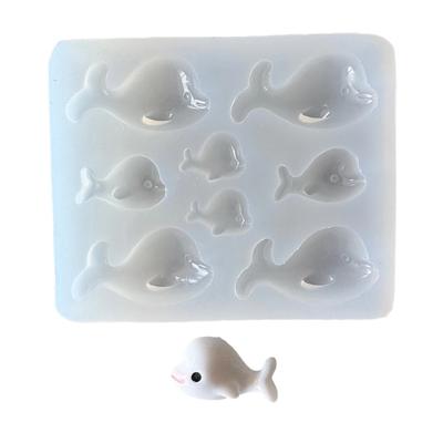 Dolphin Accessories Mold Flexible Silicone Jewelry Charm Mould Epoxy Resin Accessory Making Mold for Craft Lover