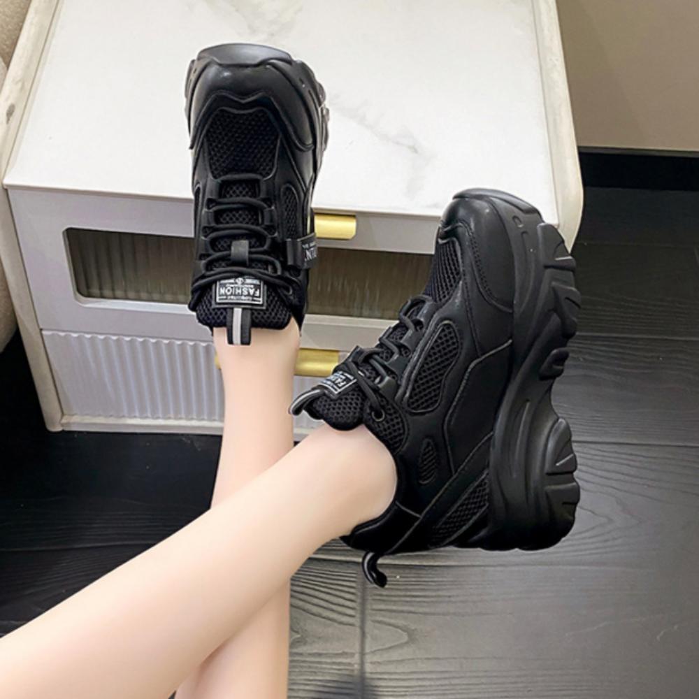 Thick-soled Dad Shoes for Women Summer Fashion Women's Shoes Lace-up Height-enhancing Sports Casual Shoes