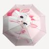 Marie,Pink Themed Automatic Opening and Closing Umbrella, Brightly Colored 8-rib Portable Umbrella, Suitable for Men and Women, A Perfect Gi
