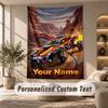 Rocket League Tapestry, Personalized Custom Text, Wall Hanging Tapestry For Living Room Home Wall Decor