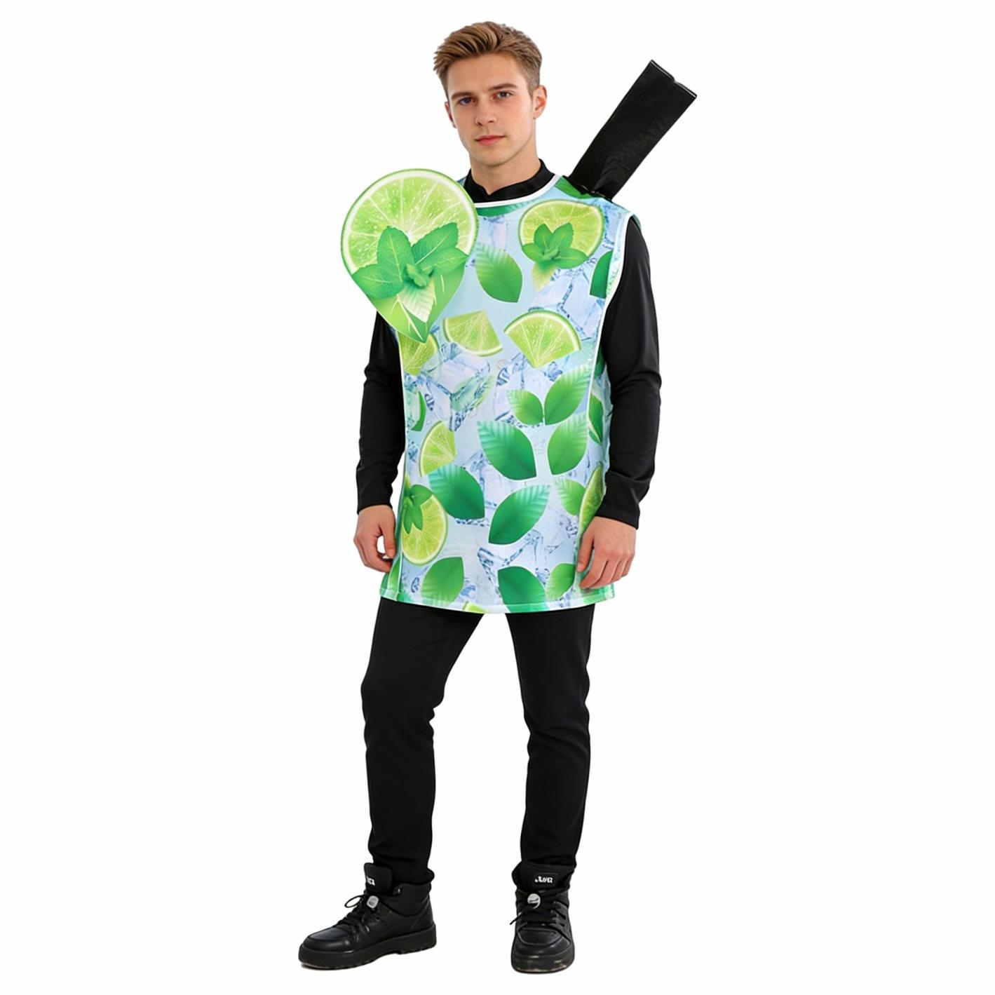 

Cocktail glass cosplay costume, adults One size fits all adults зелёный