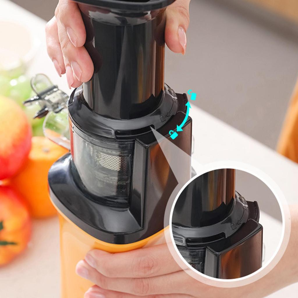 Slow Masticating Juicer Easy to Clean Large feed Slot for Sport Travel Orange