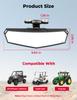 UTV Magnetic Rear Center View Mirror Compatible with Polaris Ranger for Can-Am Defender for EZGO RXV TXT with Metal Roof or Bars