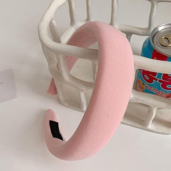 Women Headband Comfortable Fit Thickened Sponge Filling Hair Hoop Candy Color Head Shape Fitting Headband Hair Accessory