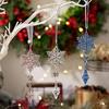 Snowflake Christmas Ornaments Acrylic Clear Pendant Festival Clear Snowflake Ornaments Hangable Decor Pendants For New Year Wall
