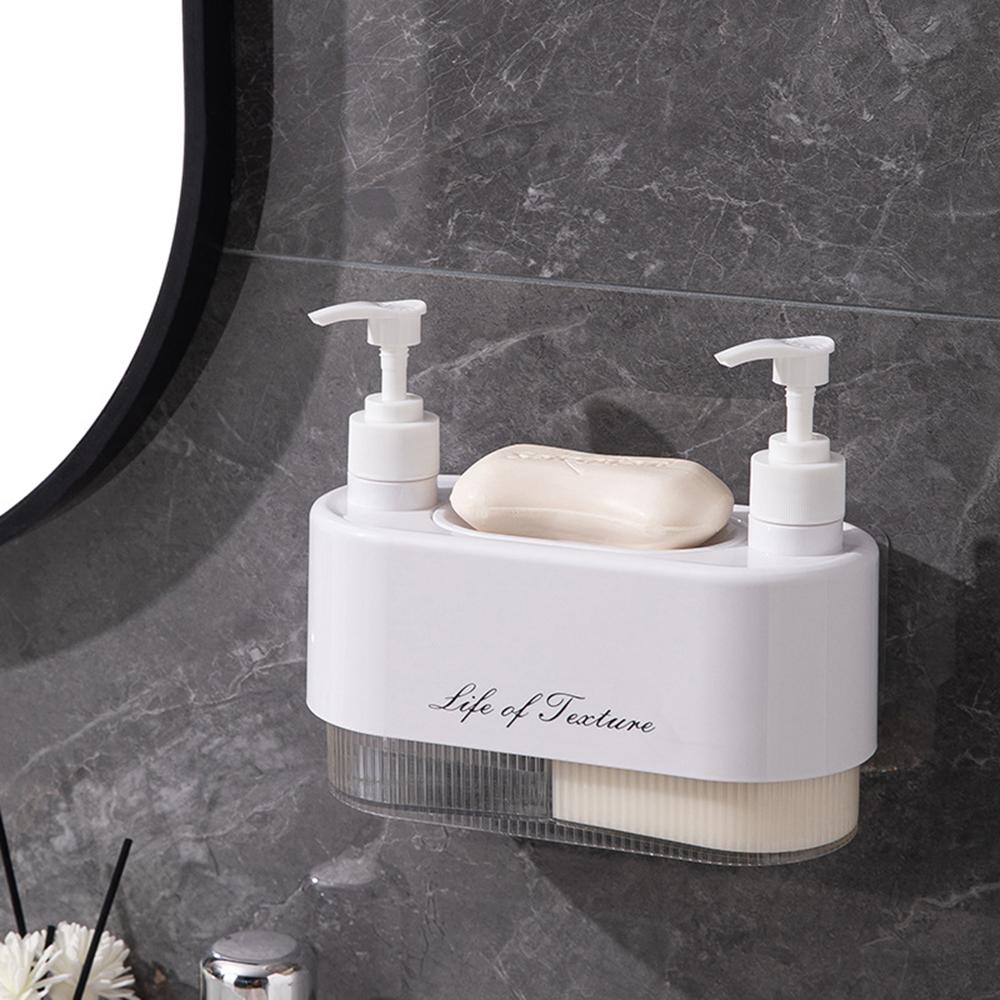 

Split Bottle Press Type Wall Hanging Split Lotion Hand Lotion Bath Gel Bottle Sink Soap Dispenser белый