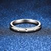 NeeTim Moissanite Ring for Women S925 Solid Silver with White Gold Plated Diamond Wedding Bridal Band Luxury Jewelry Gift