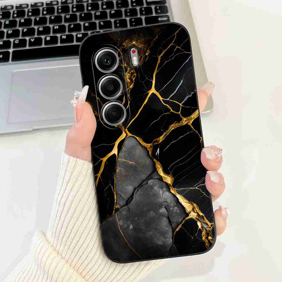 For Tecno Camon 40 Pro 5G Case Fashion Flower Cute Rabbit Soft Silicone Cover For Tecno Camon 40Pro 5G 6.78" Bumper Phone Cases