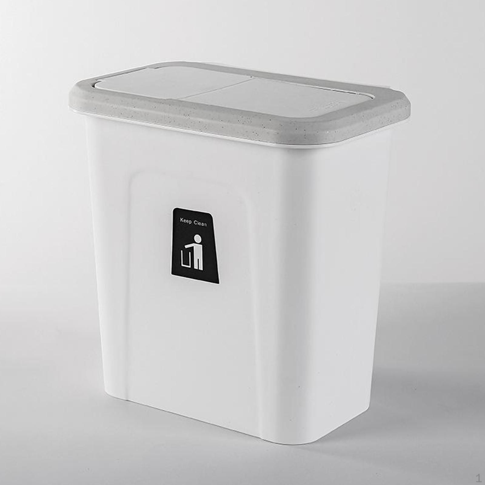 

Контейнер для компоста для кухонной стойки или небольшой мусорный бак с крышкой, подвесное ведро для мусора, монтируемое светло-серый