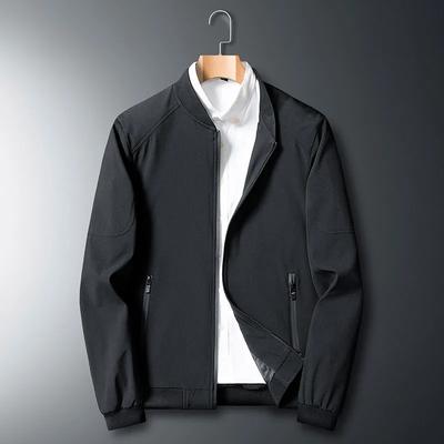 Giacca da Uomo Primavera Taglie Forti Larga Semplice Monocolore Maglia Baseball Sportiva Casual