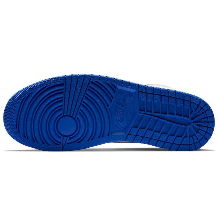 Air Jordan 1 Mid SE Royal Black Toe Men Sneakers Blue White Light-Solar-Flare-Heather 852542-102