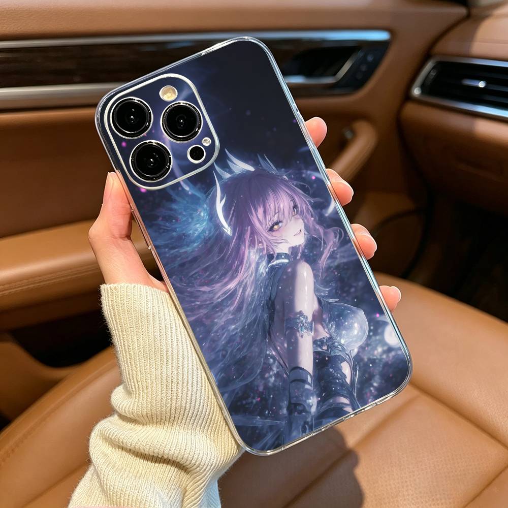 Aemeath Чехол для телефона Wuthering Waves WuWa Для iPhone17,16,15,14,13,12,11 ,Pro Max,16/15/14 Plus Прозрачный чехол iPhone12Pro