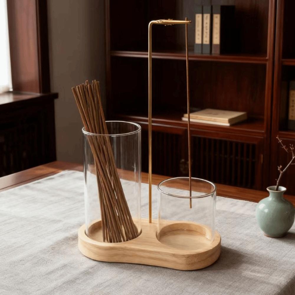 Zen Style Incense Stick Stand Minimalist Incense Burner Glass Incense Holder  Wellness Center