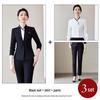 Women's Black Suit Set for Professional Reception & Hotel Work, Spring to Winter Attire.