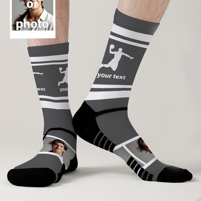 Exclusive DIY Face and Christmas Print Socks – Digital 360° Polyester Design