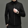 Men's Wool Double-Sided Stand-Up Collar Jacket: Autumn/Winter Middle-Aged Casual Thick Coat
