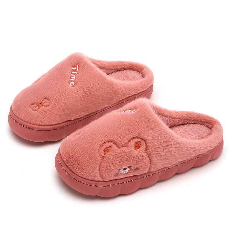 New Qidashun cotton slippers home autumn and winter indoor and outdoor plush cotton shoes warm wool cotton mop