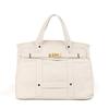 Canvas Platinum Bag, High-end Feel, Contrasting Color Handbag, Large Capacity Commuting Versatile Tote Bag