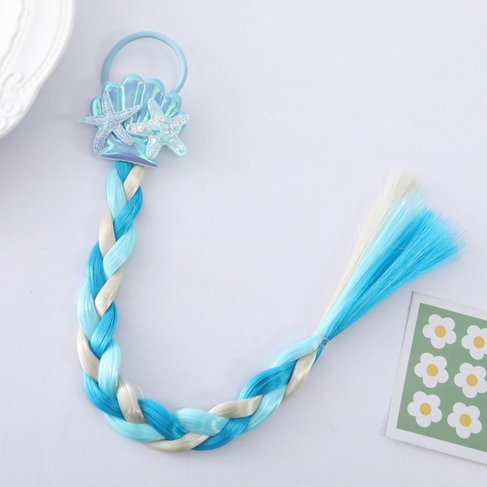 Colorful Girls Twist Braids Hair Synthetic Baby Wig Hairbands Ponytail  Party