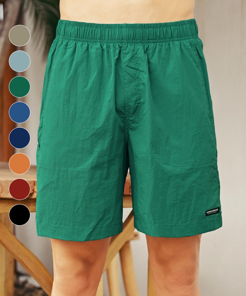 Helingbon Couple Lightweight Shorts Women'S Men'S Swim Pants Board Shorts (Real Green) / Af308