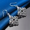 925 Sterling Silver Exquisite Hollow Snowflake Earrings for Women Fashion Charming Wedding Jewelry Accessories