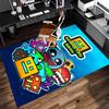 1pc Geometry Dash5 Print Area Rug - Soft, Washable Non-Slip Indoor Mat for Office Chairs, Living Room, Home Office Decorative Rug