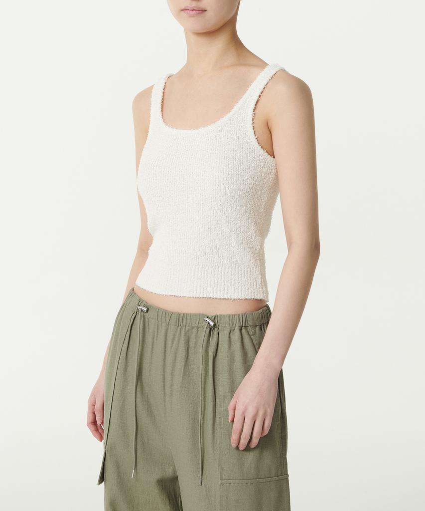 MUSINSA STANDARD WOMAN Women'S Fancy Yarn Ribbed Knit Sleeveless Top [Ivory]