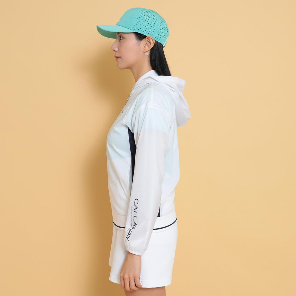 Callaway Hoodie Sleeve Golf Outerwear C25115200 Size M Women's Water-Repellent Full-Zip (Stretch, Logo) / / 1030_White,