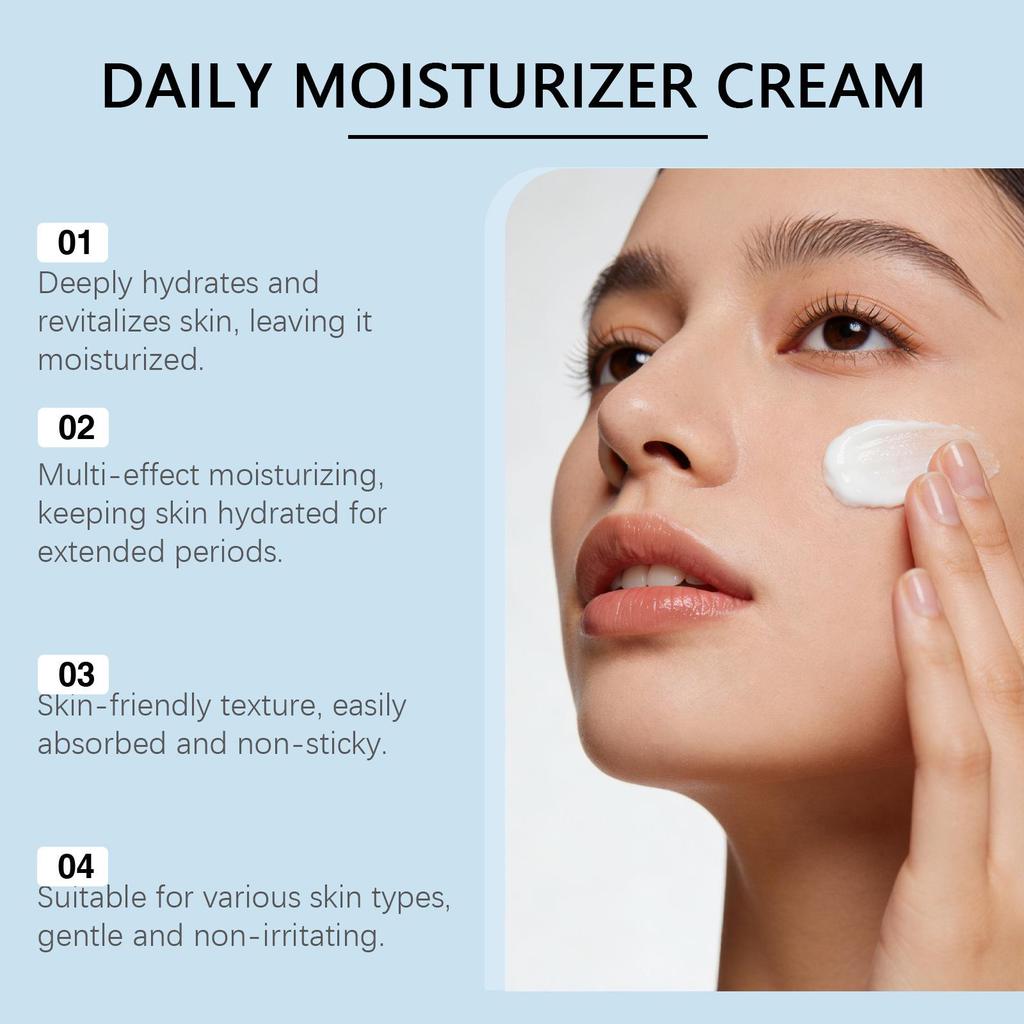 HOYGI Hydrating Face Cream: Daily Moisturizer for Soft, Smooth, Radiant Skin, Locks in Moisture, Refines Texture.