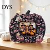 Decorative Mantle Piece Halloween Photo Frame, Wooden Desktop Picture Holder for Spooky Party Decoration Festive Ornaments And Home Decor, Vintage