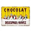 Metal Tin Signs Plaque Chocolate Fortin Wall Decoration Vintage Iron Painting Art Posters for Man Cave Home Cafe Garden Club Bar