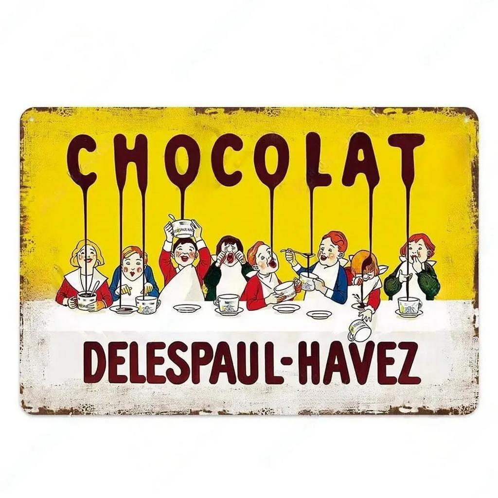 Metal Tin Signs Plaque Chocolate Fortin Wall Decoration Vintage Iron Painting Art Posters for Man Cave Home Cafe Garden Club Bar