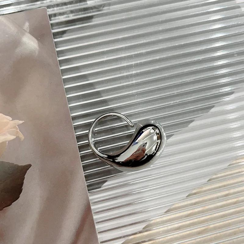 LATS Designer Gold Silver Colour Water Drop Ring Woman Europe America Jewelry Trendy Accessories Gift