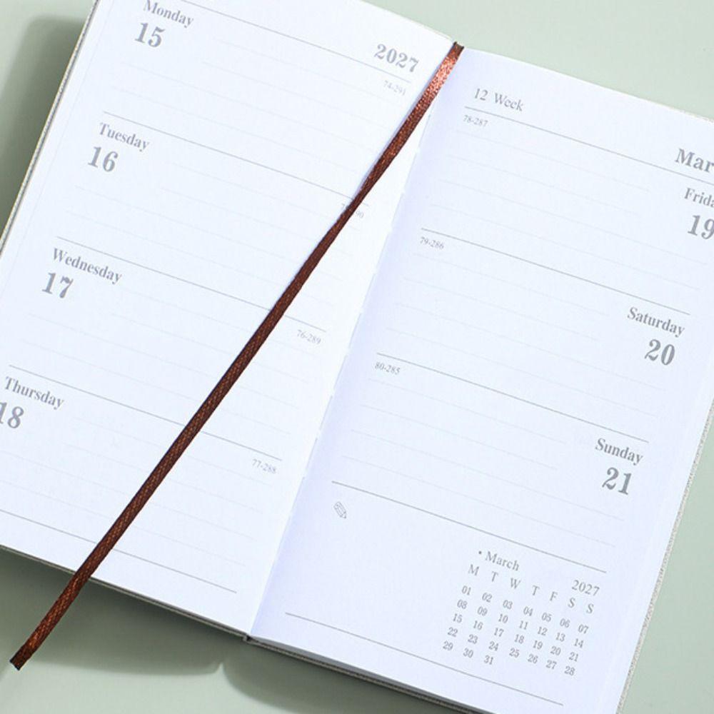 Wear-resistant 2027 Schedule Planner Notepad A6 To-do List Notebook Diary Writing Pads  Student