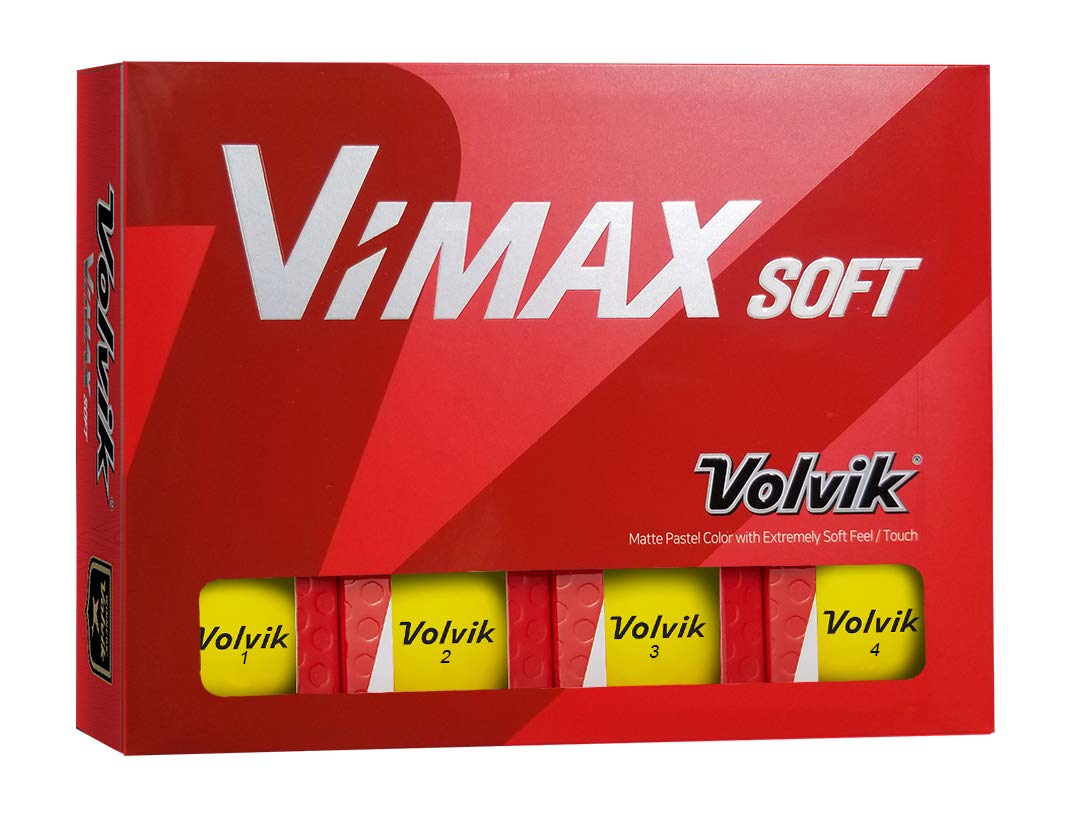 

Volvik VIMAX SOFT Matte Golf 1 Dozen Imported Directly from the USA Balls, (12 Balls), Yellow,