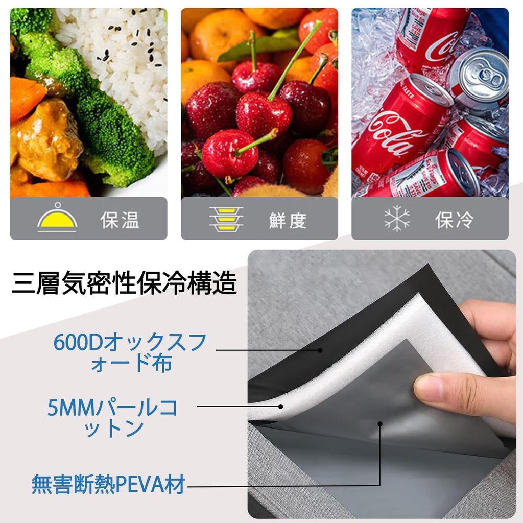 Roleness 30L Large Capacity Cooler Bag with Triple-Layer Insulation, Lightweight, Foldable, Water-Repellent, and Bento Storage. Perfect for Camping,