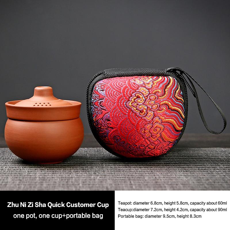 Miniaturní kempingová čajová sada - Nerozbitný keramický sólo hrnek s cestovním pouzdrem Ultralehká přenosná sada na vaření