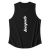 Men's Summer Quick Dry Vest T-shirt Men's Solid Color Letter Printed Loose Vest