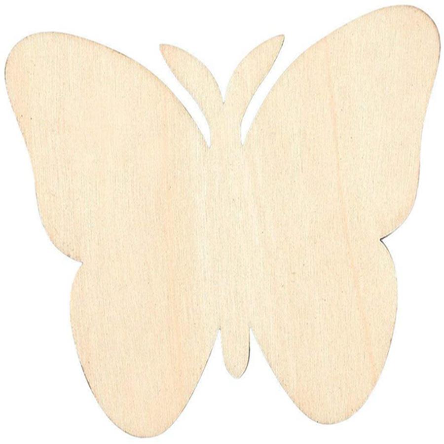 40-Piece DIY Unpolished Wooden Butterfly Set for Children's Day Painting